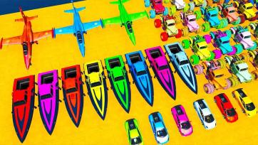 Cars, Boats and Jets Adventure - Fun Vehicle Challenge